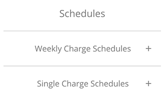 Adding a battery charge schedule